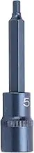 1/2 in Hex Screw Driver Bit, Square Socket S2 Alloy Steel Construction with HRC58 Hardness, Blue Treated Anti Slip Design for Wrench Hand Tools, Professional Grade Hardware Tool