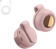 Portable Silent Mini Bladeless Fan Clip On USB Rechargeable 3 Speeds Clip on Fans Portable Small Whirlwind Bladeless Fan For Outdoor Travel Office (PINK)