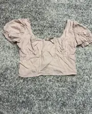 Urban Outfitters Cassia Cropped Lightweight Top Dusty Rose Pink Medium Women’s