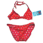 Vintage Paul Frank Womens Bikini, Julius, Red, Bathing Suit, Small