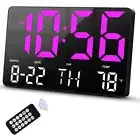 Digital Clock, Digital Wall Clock with Remote Control,LED Clock Display4955