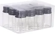 12pc Glass Bottles Insulated Juice Containers Screw Cap Aluminum Glass Ink Bottles