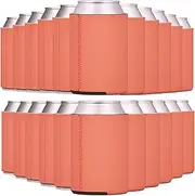 Tahoebay Neoprene Can Sleeves for Standard 12 Ounce Cans Blank Beer Coolers 12oz Coral