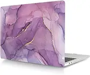 Laptop Shell Case Compatible with New MacBook Air 13.6 inch 2022 Release M2 A2681 with Retina Display Touch ID, Protective Smooth Plastic Hard Shell Laptop Cover - Purple Marble
