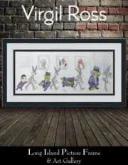Virgil Ross Original Signed Model Sheet Drawing Bugs Dr Jekyll/Hyde Custom Frame