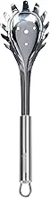 Restaurantware-German Standard 12.5 Inch Slotted Pasta Spoon, 1 Pasta Fork with Ergonomic Handle - Dishwashable, Durable, Stainless Steel Pasta Server, Ideal for Serving, Draining Cooked Pasta