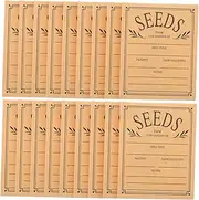 GANAZONO Tiny Seed Packets Envelopes 50pcs Kraft Paper Seed Storage Envelopes Self-Adhesive for Gardening 8x12cm