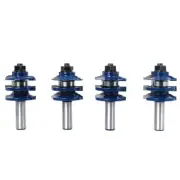 1/2" Shank Milling Cutter Wood Cutters Reversible Door Window Tenon Joint Drill