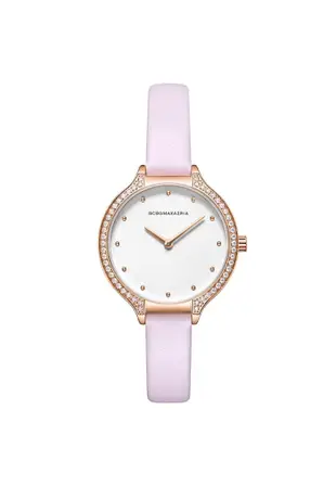 BCBGMAXAZRIA BG50678004 Rose Gold and Pink Leather Watch