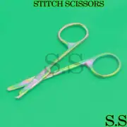 Set Of 2 Stitch Scissors 3.5" Multi Rainbow Color Stainless Steel