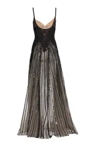 [Elie Saab] Bead Embroidered Long Dress