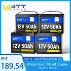 1/2/3/4 Pack 12V 50Ah Lithium LiFePO4 Battery Deep Cycle Rechargeable Camping RV