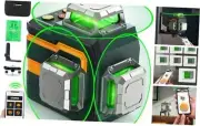 3x360° Laser Level with Remote&APP Control, Green Self Leveling Cross Line