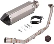 Motorcycle Exhaust Systerm Motorcycle Full System Exhaust Modify Fr&on&t Link Pipe Muffler DB Killer For YA&MA&HA YZF R15 V3 R125 MT125 2020-2021(Type B)