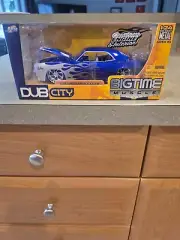 Jada Toys 1/24 DUB City 1969 Chevy Camaro Blue With Flames Wheels by KMC NICE