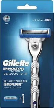 Gillette Mach Sinsley Turbo Body + 1 Replacement Blade Shaving Razor From Japan