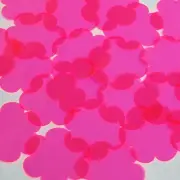 Flower Vinyl Shape 1.5" Hot Pink Go Go Fluorescent Edge Glow