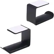 LIFKICH Wall Mounted Headphone Holder Under Desk Headset Hanger for Home Office Cyber Cafe Sturdy Metal Design for Space Saving Storage Easy Access Black