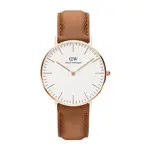 『DANIEL WELLINGTON』熱賣款 I 蛋殼白錶面款 I CLASSIC DURHAM 36/40MM