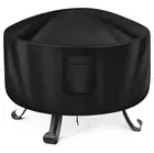 Fire Pit Cover Round for Fire Pit 38 Inch Heavy Duty Oxford Fabric Firepit Co...