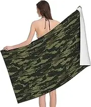 JBYJBX Camouflage Print Beach Towel Quick Dry Sandproof Microfiber Beach Bath Towel for Travel Pool Camping