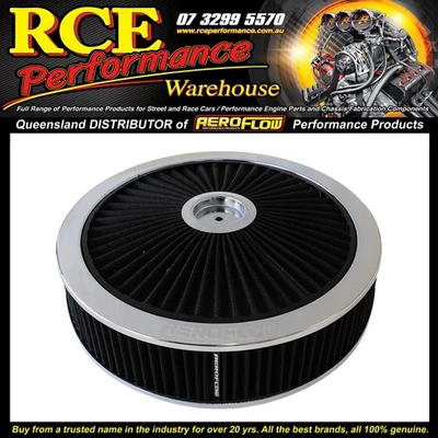 Aeroflow AF2851-3079 14''x3'' F/flow Assy 7-5/16'' Flat Base Chrome