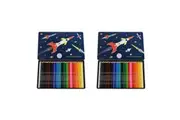 2x 36pc Rex London Colouring Pencils School Drawing Stationery 3y+ Space Age