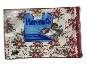 Vintage Royal Lace Poinsettia Lace Christmas Placemats Set of 6 Die Cut Paper