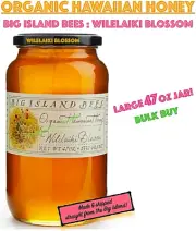 HAWAIIAN ORGANIC HONEY Big Island Bees WILELAIKI BLOSSOM Large 47 oz Bulk Buy