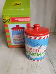 Dept 56 6010965 Merry Grinchmas medium canister Xmas decor