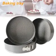 Round Cake Tin Mold Non Stick Coated Spring Form Loose Base Baking Tray New