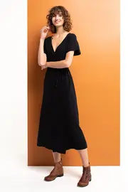 Memento Cotton Wrap Dress--BOO-W20DR12-02