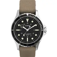 在飛比找momo購物網優惠-【TIMEX】天美時 風格系列 經典手錶 黑x棕褐 TXTW