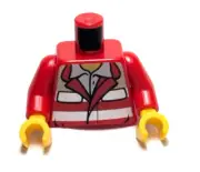 Lego - Minifigure Torso - Red, White Stripes, EMT, Medic
