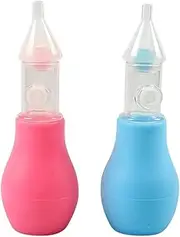 ERINGOGO 2pcs Silicone Nasal Gentle Snot Cleaner Tool for Newborns Pink Soft Design for Easy Nose Cleaning