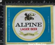 Moosehead Breweries Alpine Lager Beer Label - CANADA