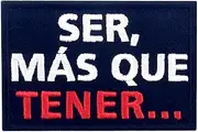 Being More Than Having Ser, M¨¢s Que Tener Patch Embroidered Funny Morale Biker Applique Fastener Hook & Loop Emblem
