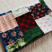 51”x70” Handmade Patchwork Cotton Quilt.