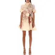 Zimmermann Luminosity Liftoff Flower Mini Dress size AU 2/ us 6 NWT