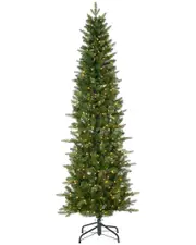 Sterling Tree Company 7.5ft Natural Cut Narrow Saginaw Pine With 450 Ul Clear Lights