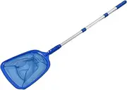 Pool Net Skimmer, Pool Skimmer Plastic Frame Lightweight Detachable Design Quick Clear with Retractable Rod for Pond for Fountain for Swimming Pool