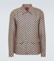 [Gucci] Gucci GG linen-blend canvas jacket AU 93 blue