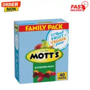 Mott's Fruit Flavored Snacks, Assorted Fruit, Gluten Free Snack, Family Pack, 40