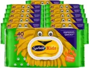 Sorbent Kids Flushable Wipes 40 SHEETS Pack of 12 FREE SHIPPING AU