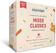 Chai Point Mixed Instant Tea (Ginger, Masala, Cardamom, Classic) | 20 Sachets | Instant Premix Tea