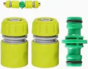 MOUMOUTEN Hose Connector, ABS 1/2" Way Water Connector + ABS Two-Way Connector, ABS Quick Connector Adapter Kit for Water Pipe Faucet Washing Machine Related Connector Connection