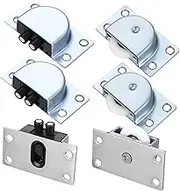 Yardenfun Sliding Door Rollers 6 Pack Sturdy Stainless Steel Rollers for Noise Reduction Sliding Cabinet Door Pulleys