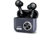 True Wireless Earbuds, OneOdio F2 Hi-Fi Stereo Headphones with Mics, Ergonomic Design, 48H Playtime, Portable Charging Case for Workout, Home, Office, Travel (F2-Grey1)