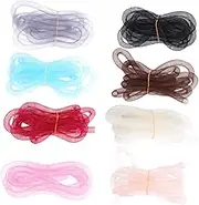 DOITOOL 1Set Elastic Mesh Tube Nylon Yarn Cord for DIY Jewelry Making Versatile Craft Supplies for Bracelets Necklaces and Bowknot Random Color Mix Durable Material