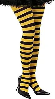 FIESTAS GUIRCA | Striped Tights for Women (One Size) - Witch Costume Tights for Halloween, Carnival and Fancy Dress Parties - Ideal Accessory for Cosplay and Masquerades